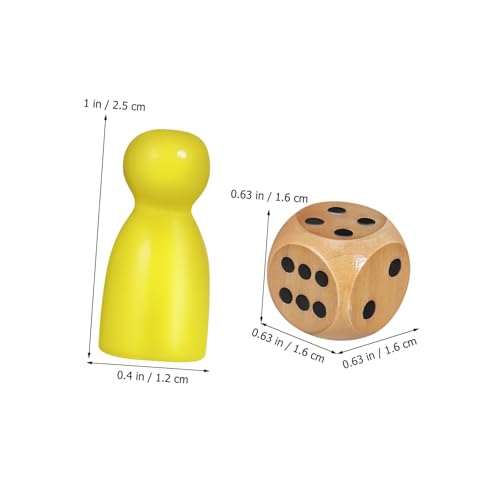 Toddmomy Holzspielsteine Bunte Spielfiguren Robust Glatt für Brettspiele Partyspiele Ersatzspielsteine mit Holzfiguren und Würfel für Gesellige Spielrunden Toddmomy Holzspielsteine Bunte Spielfiguren Robust Glatt für Brettspiele Partyspiele Ersatzspielsteine mit Holzfiguren und Würfel für Gesellige Spielrunden von Toddmomy