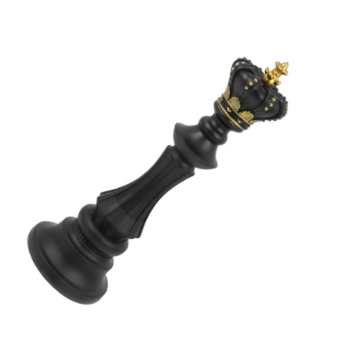 Toddmomy Kreatives Schachfiguren- Aus Harz Mittelgroßer Schwarzer König Stilvolle Tischdekoration Für Büro Und Zuhause Detailreiche Ausführung Elegantes Design Sammlerstück von Toddmomy