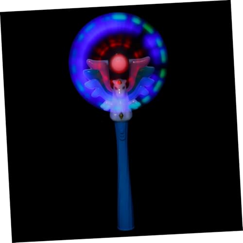 Toddmomy Leuchtender Rotierender Spielstab mit Farben Lichteffekt Musik und Pferdehuf Sounds LED Blaues Griffdesign für Stimmungsvolle Partys und Zauberhafte Abende von Toddmomy