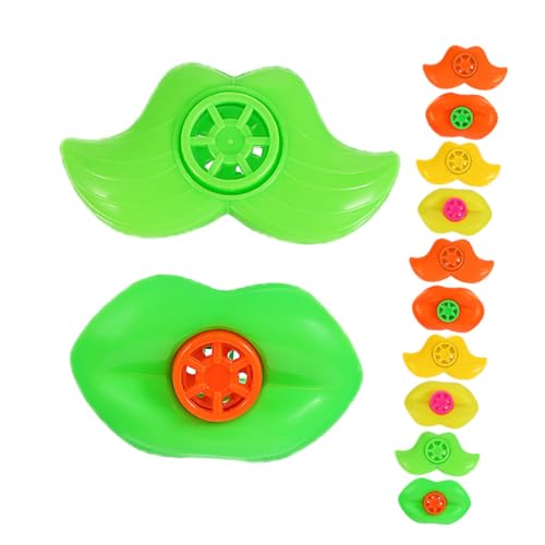 Toddmomy Lustiges Pfeifen mit Lippen und Schnurrbart Teiliges Partygeräuschmacher für Bunte Noise Maker Einfach zu Bedienen und Wiederverwendbar für Feierlichkeiten von Toddmomy