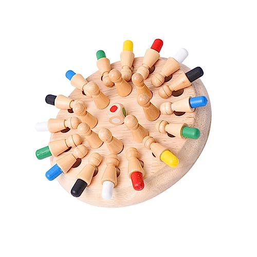 Toddmomy Memory-schachspiel Aus Holz Für Junge Mädchen Gedächtnisspiel Brettspiel Mit Glatten Holzfiguren Entwicklungs-Spielzeug Für Jahre Lernspiel Für Geduld Und Koordination von Toddmomy