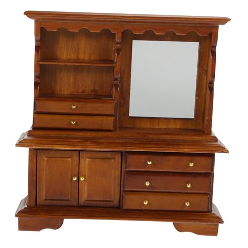 Toddmomy Mini Holz Kommode Puppenhaus Möbel Liebevolles Miniatur Schlafzimmer Dresser Modell Leichtes Puppenhaus Zubehör Dekoratives Mini Haus Möbelstück für Wohn und Schlafzimmer von Toddmomy