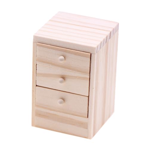Toddmomy Miniatur Nachttisch Aus Holz Für Puppenhaus Maßstab Funktionale Kommode Mit Schublade Realistische Schlafzimmermöbel Für Puppen Deko Zubehör Für Miniatur-szenen von Toddmomy