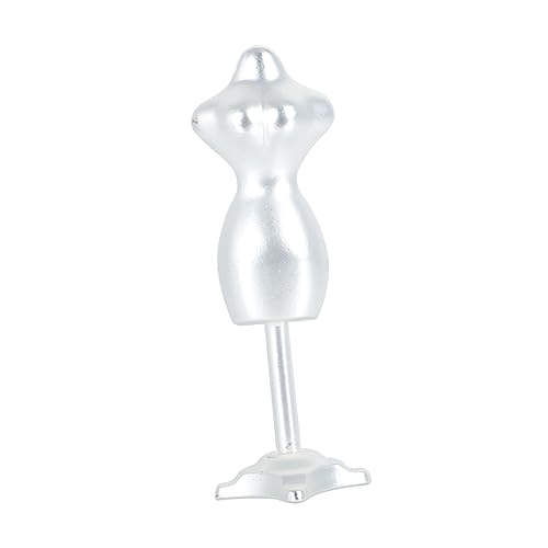 Toddmomy Miniatur Puppenständer aus Zinklegierung Stabiler Kleidungsmanniquin für Puppenkleider Schmuck und Accessoires Silberner Tischdekoration für Puppenhäuser von Toddmomy