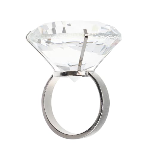 Toddmomy Mit Diamantringen Hochzeitsdekorationen Hochzeitstischdekorationen Verlobungsringverzierung Ehering Ringverzierungen Gefälschter Verlobungsring Glas Transparent von Toddmomy