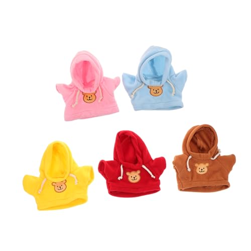 Toddmomy Modische Bären-Outfits 5 Stück Bären-Shirts Hoodies Plüschspielzeug-Kleidung Für Puppen von Toddmomy