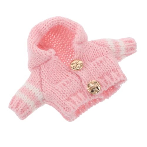 Toddmomy Nettes Plüschspielzeug Gestrickter Hoodie Stofftierkleidung Accessoire Süße Plüschpuppen Kleidung Süße Puppen Outfits von Toddmomy