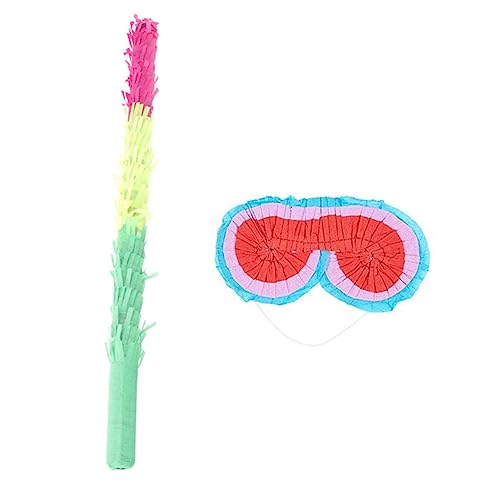 Toddmomy Pinata Spielset für Teiliges Bunte Papier Pinata Schläger und Augenmaske Leicht Robust und Kompakt für Partyspiele und Feierlichkeiten von Toddmomy