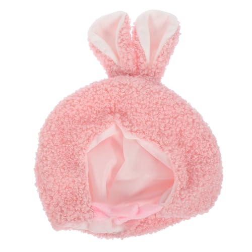 Toddmomy Plüsch Puppenhut Mini DIY Bastelhut Weiches Material Leicht Tragbar Niedliche Puppenzubehör Für Verschiedene Outfits Rosa Kaninchen Design von Toddmomy