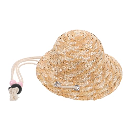 Toddmomy Puppen Kleiner Gewebter Minihut Strohhüte Zum Basteln Miniatur Puppenhüte Dekorationen Miniatur Strohhüte Winzige Strohhüte Mini Puppenhüte Braune Puppenhaus Strohhüte von Toddmomy