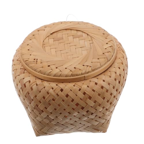 Toddmomy Rattankorb mit Deckel Bambus Tee Aufbewahrungsbox Teebeutel Organizer aus Bambus Tee Aufbewahrungskorb aus Naturmaterialien kleiner Teebeutel-Organizer Organisatoren für Teebeutel von Toddmomy
