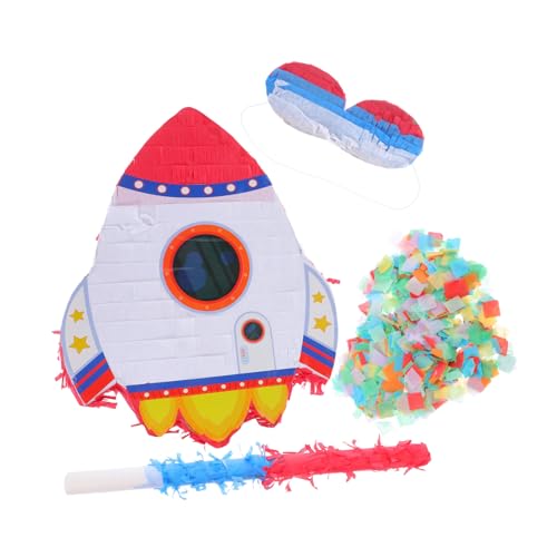 Toddmomy Rocket Pinata für Kindergeburtstag mit Blindfold und Stick Weltraum motiv Partydeko Inklusive Zubehör als Spiel und Deko für Jungen und Mädchen bei Geburtstags Faschingsfeiern Toddmomy Rocket Pinata für Kindergeburtstag mit Blindfold und Stick Weltraum motiv Partydeko Inklusive Zubehör als Spiel und Deko für Jungen und Mädchen bei Geburtstags Faschingsfeiern von Toddmomy