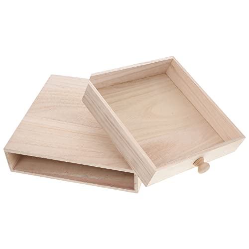 Toddmomy 1pcs Schubladenbox aus Holz Stapelbare Schublade Teebeutel-Aufbewahrungsschublade Unfertige Schmuckschatulle Schmuck-Organizer Halter für Die Aufbewahrung von Zubehör für Die Küche zu von Toddmomy