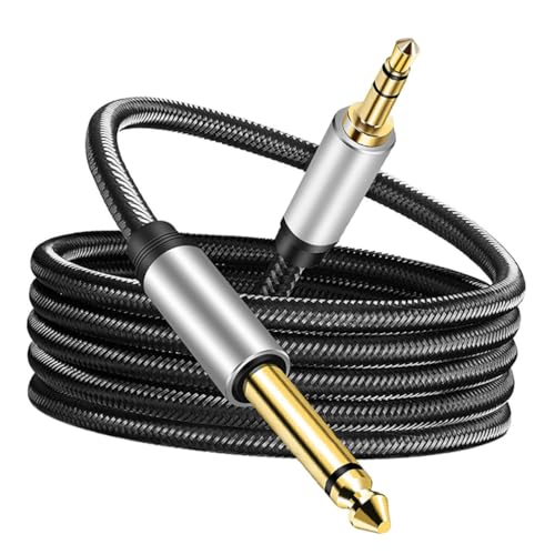 Toddmomy Stereo Audio Kabel Trs zu Mono Vergoldete Stecker Robustes Gitarrenkabel für Verzerrungsfreie Signalübertragung und Vielseitige Audiogeräteanschlüsse von Toddmomy