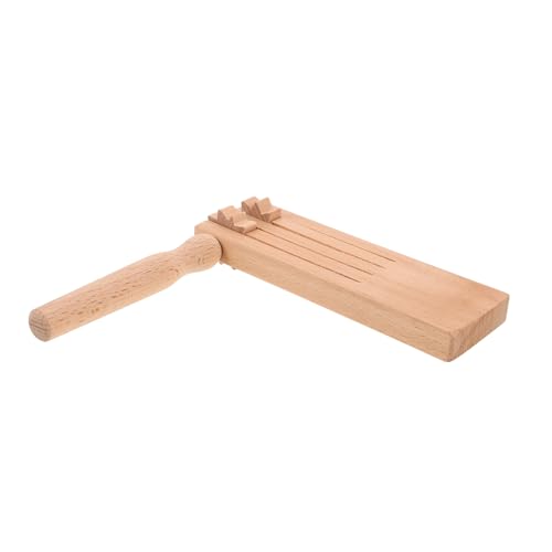 Toddmomy Traditionelle Holzratsche mit Doppelter Klangreihe Natürlicher Holzbau Sicher für Musikalisches Lernspielzeug für Frühe Bildung für Fußballveranstaltungen Partys und von Toddmomy