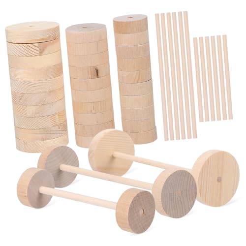 Toddmomy Unlackierte Holzräder und Bastelstäbchen Teilig Naturbelassen Glatte Oberfläche Langlebig DIY Holzspielzeug Bastelmaterial für Erwachsene Toddmomy Unlackierte Holzräder und Bastelstäbchen Teilig Naturbelassen Glatte Oberfläche Langlebig DIY Holzspielzeug Bastelmaterial für Erwachsene von Toddmomy