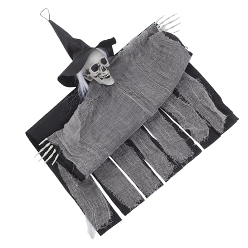 Toddmomy Verstellbare Deko für Halloween im Garten Veranda Balkon Spooky Ornament mit Beweglichem Kopf und Händen Geeignet für Innen und Außenbereiche von Toddmomy