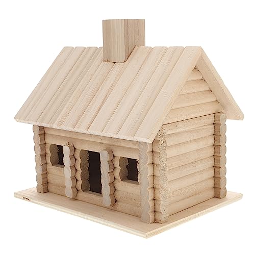 Toddmomy Vogelhütte Garten Holz Vogelhaus Für Garten Wanddekor Handwerkskunst Regenfest von Toddmomy