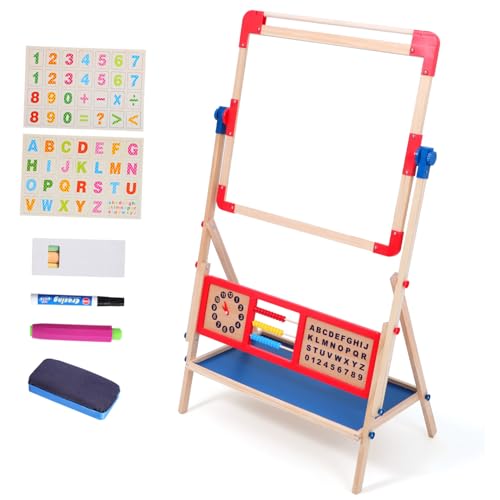 Toddmomy Whiteboard mit Ständer Doppelseitiges Trocken Abwischbares Zeichenbrett aus Holz Große Magnetische Malstaffelei Faltbar und Sicher Vielseitig für Jungen und Mädchen Ab Jahren Toddmomy Whiteboard mit Ständer Doppelseitiges Trocken Abwischbares Zeichenbrett aus Holz Große Magnetische Malstaffelei Faltbar und Sicher Vielseitig für Jungen und Mädchen Ab Jahren von Toddmomy