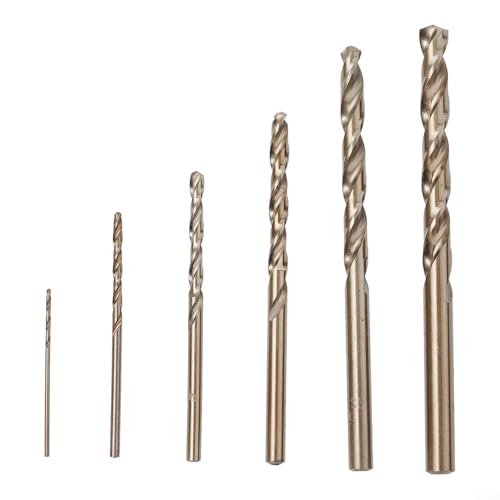 6 Stück M35 Kobalt HSS Bohrer-Set, 1-6 mm, professionelle Metallbohrwerkzeuge für Edelstahl, Eisen, Aluminium 6 Stück M35 Kobalt HSS Bohrer-Set, 1-6 mm, professionelle Metallbohrwerkzeuge für Edelstahl, Eisen, Aluminium von Todikaper