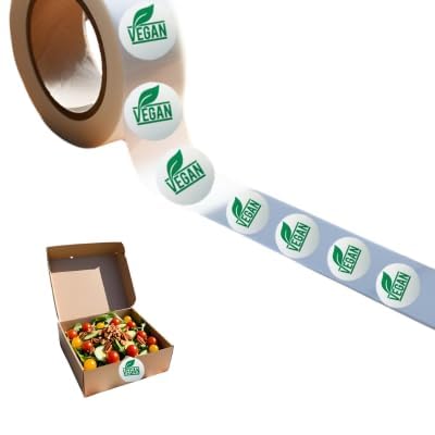 1000 runde selbstklebende Etiketten aus Kraftpapier, 5 cm, rund, zum Verschließen von Tüten. von TodoKraft