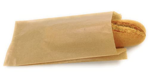 125 Papiertüten/Kraft bags für Sandwiches, Gebäck, Süßigkeiten/widerstandsfähige Kraftpapiertüten/Kleine Papiertüten mit Falte für mehr Fassungsvermögen/Maße: 27 cm hoch, 14 cm breit +7 cm Boden 125 Papiertüten/Kraft bags für Sandwiches, Gebäck, Süßigkeiten/widerstandsfähige Kraftpapiertüten/Kleine Papiertüten mit Falte für mehr Fassungsvermögen/Maße: 27 cm hoch, 14 cm breit +7 cm Boden von TodoKraft