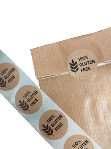 Gluten free Etiketten in Kraftkleber (500 Stk.) von TodoKraft