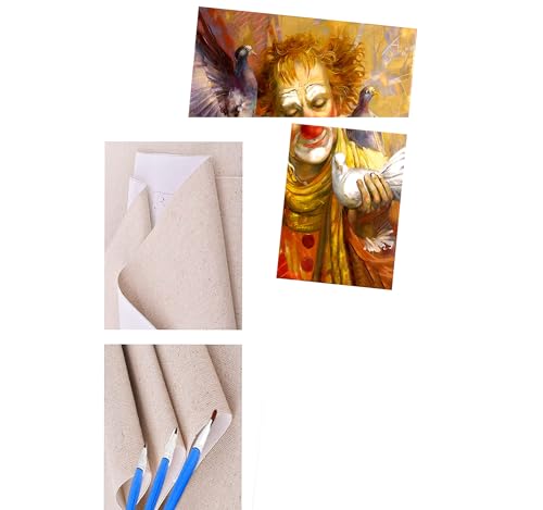 ToeTs Malen nach Zahlen Erwachsene und Kinder unglücklicher Clown DIY Ölgemälde Geschenk-Kits vorgedruckte Leinwand Kunst Home Wandkunst Decoration Geschenk von ToeTs