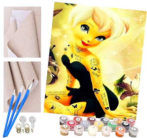 Malen nach Zahlen Kits Erwachsene und Kinder DIY Digitales Ölgemälde Geschenk Kits Vorgedruckte Leinwand Kunst Dekoration -TongGirl TinkerBell 16 * 20 Zoll Malen nach Zahlen Kits Erwachsene und Kinder DIY Digitales Ölgemälde Geschenk Kits Vorgedruckte Leinwand Kunst Dekoration -TongGirl TinkerBell 16 * 20 Zoll von ToeTs