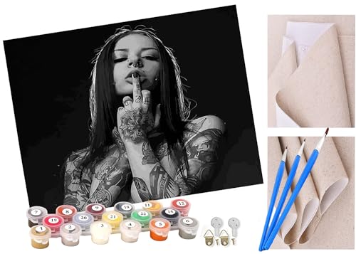 Malen nach Zahlen Love Tattoo Girl 40×40 cm Kits für Anfänger Erwachsene DIY Art Decor Handgemalte Malerei nach Zahlen Kreatives Geschenk Home Decoration 16x20 Zoll Malen nach Zahlen Love Tattoo Girl 40×40 cm Kits für Anfänger Erwachsene DIY Art Decor Handgemalte Malerei nach Zahlen Kreatives Geschenk Home Decoration 16x20 Zoll von ToeTs