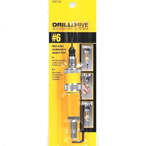 Toefficy DW2700#6 Bohrerantriebsset, Bohrer, Flip-Antrieb, komplette Einheit, 2-in-1-Holzbohrer, 6 mm, Ersatzteil, kompatibel mit Dewalt von Toefficy