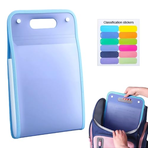 Fächermappe mit 13 Fächer,Zeugnismappe Mädchen Jungen,Ordnungsmappe Dokumententasche Mappe Organizer für Büro Hause Schule Dokumente (Blau) von Toerjii