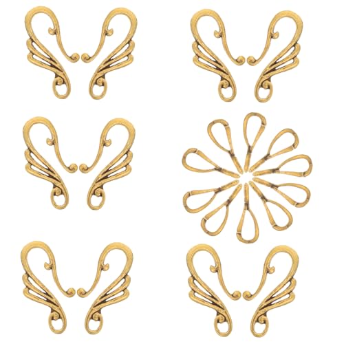 10 Sätze Diy Schmuckverschlüsse Toggle Verschlüsse Metall Ohrhaken Earring Zubehör Charm Antikgold Teiliges von Tofficu