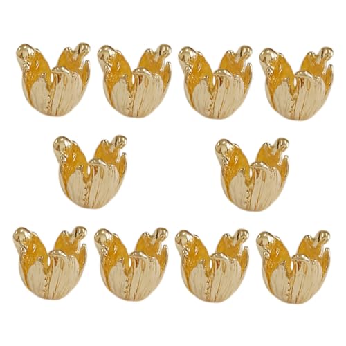 10 Stück Schmuckzubehör Hohlblumenzauber Metallglotz -Perlenkappen Anhänger für die Herstellung von Ohrringen Kleine Reize für Handwerk Blumenperlenkappe Legierung Golden 10 Stück Schmuckzubehör Hohlblumenzauber Metallglotz -Perlenkappen Anhänger für die Herstellung von Ohrringen Kleine Reize für Handwerk Blumenperlenkappe Legierung Golden von Tofficu