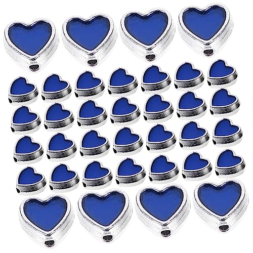 100 Stück Herz Spacer Perlen für Diy Schmuckherstellung Hochwertige Legierungsperlen zum Auffädeln von Armbändern und Bastelprojekte von Tofficu