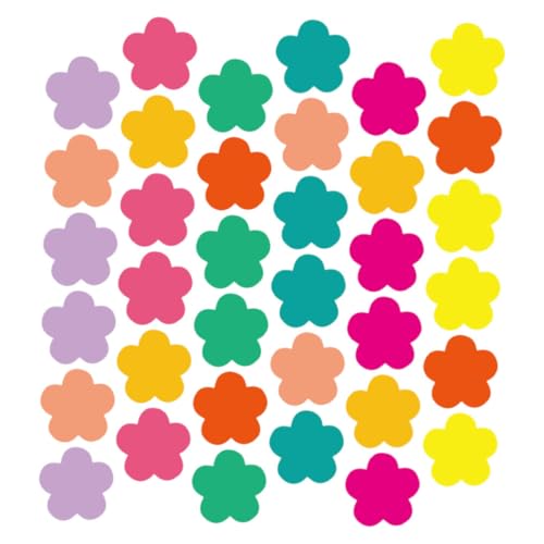 108Stücke Blumenausschnitte für Pinnwände Kartonblumen Farben pro Farbe für Klassenzimmer Dekoration DIY Projekte Wiederverwendbar und Einfach zu Handhaben von Tofficu