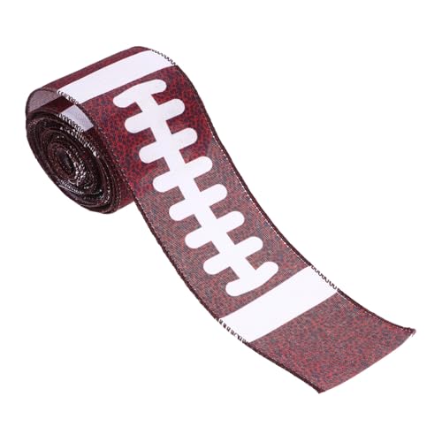 1Rolle Breit Verdrahtetes Sportthemen Band für DIY Dekoration Geschenkverpackung und Bastelprojekte Robust Leicht Zuschneidbar für Bogen und Haarschmuck von Tofficu