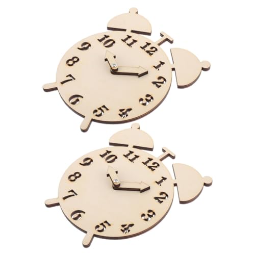 2Sätze DIY Holzuhren Ersatzteile Handgemalte Puzzles für Junge Mädchen Interaktion Pädagogisches Geschicklichkeit und Problemlösung für Kleinkinder von Tofficu