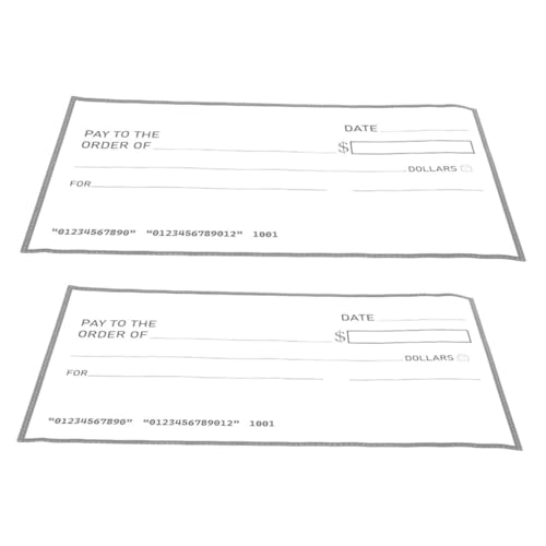 2Stücke Riesiger Trockene Abwischbarer Gefälschter Scheck für Veranstaltungen Spendenaktionen Hochzeiten und Partys von Tofficu