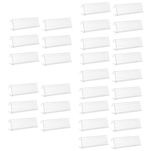 5 Sätze Teiliges Transparente Etikettenhalter Für Preisschilder Multifunktionale Aufsteller Für Geschäfte Supermärkte Und Veranstaltungen Stabiler Design Für 6 Stücke * 5 von Tofficu
