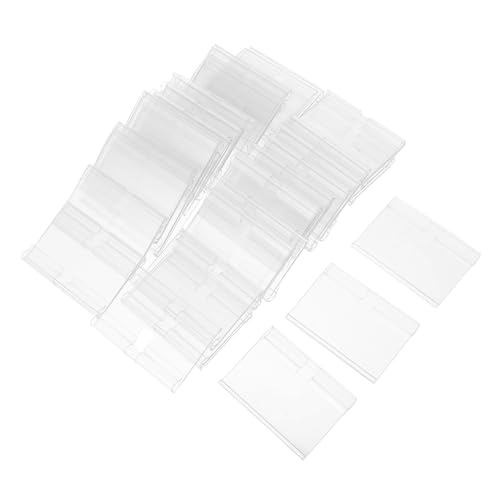 60Sätze Transparente Etikettenhalter für Drahtregale Clip Körbe für Preisschilder und PVC Schilder Supermärkten Langlebig und Einfach von Tofficu