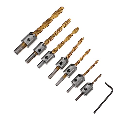 Tofficu 1 Fendering -bohrer -bit -set Fasenbohrer Lochbohrer Senker Für Holz Senkbohrer Fasenbohrwerkzeug Für Die Holzbearbeitung Stahl Mit Hohem Kohlenstoffgehalt Tofficu 1 Fendering -bohrer -bit -set Fasenbohrer Lochbohrer Senker Für Holz Senkbohrer Fasenbohrwerkzeug Für Die Holzbearbeitung Stahl Mit Hohem Kohlenstoffgehalt von Tofficu