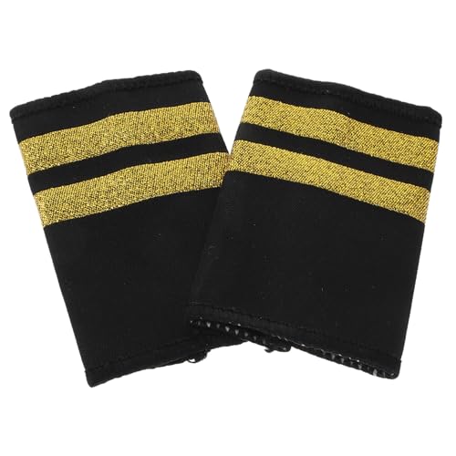 Tofficu 1 Paar Zwei Streifen Schulterepauletten für Pilotuniformen Professionelle Schulterboards für Flugbesatzungen und Aviation Cosplay Tofficu 1 Paar Zwei Streifen Schulterepauletten für Pilotuniformen Professionelle Schulterboards für Flugbesatzungen und Aviation Cosplay von Tofficu