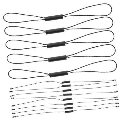 Tofficu 1 Packung X Zylinder-hängeetiketten Mit Doppelverschluss, Schwarzes Hängeetikett Mit Schnur Für Kleidung, Schuhe, Taschen, Bekleidung, Kleider, Gürtel, Gepäck, Zubehör (1000 von Tofficu