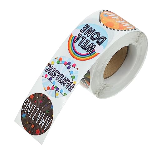 Tofficu 1 Rolle Aufkleber-Etiketten für Belohnungen für klebrig ästhetisch belohnungssticker stickerrolle deko aufkleber Inspirierende Aufkleber für Studenten von Tofficu