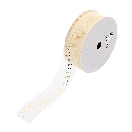 Tofficu 1 Rolle Bronzierendes Schneeband Hochzeit groß Weihnachtsdekorationen funkeln für geschenkband seidenband geschenkeband weihnachtadeko Weihnachtsband Geschenkbänder Schneegarn von Tofficu
