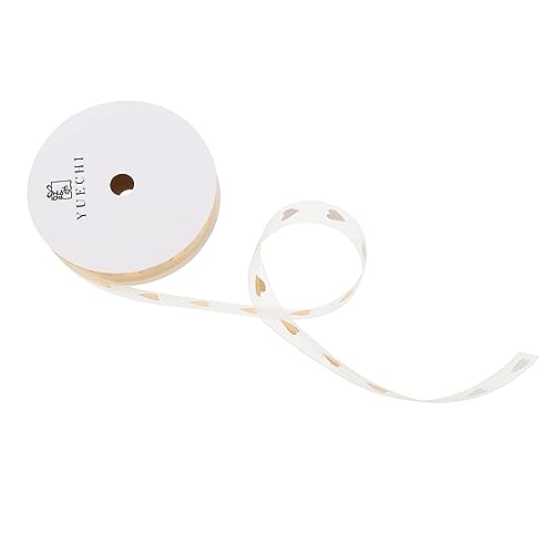 Tofficu 1 Rolle Bronzierendes Schneeband dickes Band Dekorationen Gold Weihnachtsbaumband für seidenband ribbon wihnachtsdeko Schleifenbindung Weihnachtsbastelband Geschenkband Schneegarn von Tofficu