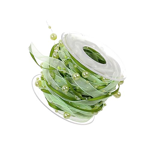 Tofficu 1 Rolle Dekoratives Blumenband Kreativem Perlenribbon für Hochzeiten und DIY Projekte Grün für Bouquets Partys und Geschenkverpackungen Tofficu 1 Rolle Dekoratives Blumenband Kreativem Perlenribbon für Hochzeiten und DIY Projekte Grün für Bouquets Partys und Geschenkverpackungen von Tofficu