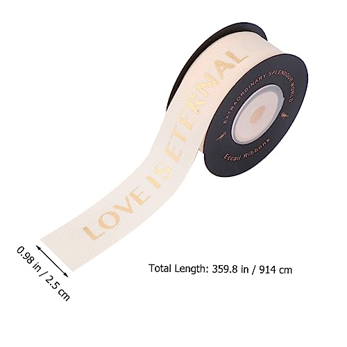 Tofficu 1 Rolle Geschenkverpackungsband Weißes Band Schleife Band Umwickeln Polyesterband Für Kleidung Beige von Tofficu