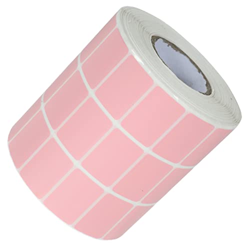 Tofficu 1 Rolle Quadratischer Etikettenaufkleber Aufkleberetiketten Zum Beschriften Weiße Klebeetiketten Etiketten Aufkleben Schmucklos Leer Aufkleber Aus Beschichtetem Papier Rosa von Tofficu